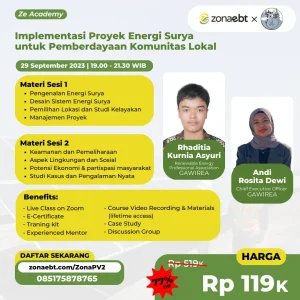 Mini Class 9 – Implementasi Proyek Energi Surya Untuk Pemberdayaan Komunitas Lokal