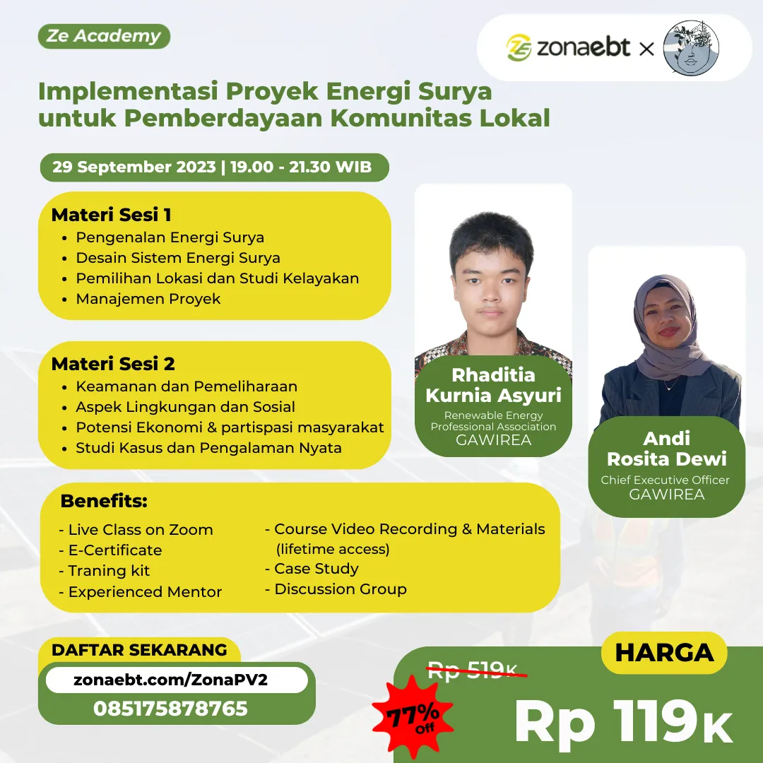 Mini Class 9 – Implementasi Proyek Energi Surya Untuk Pemberdayaan Komunitas Lokal