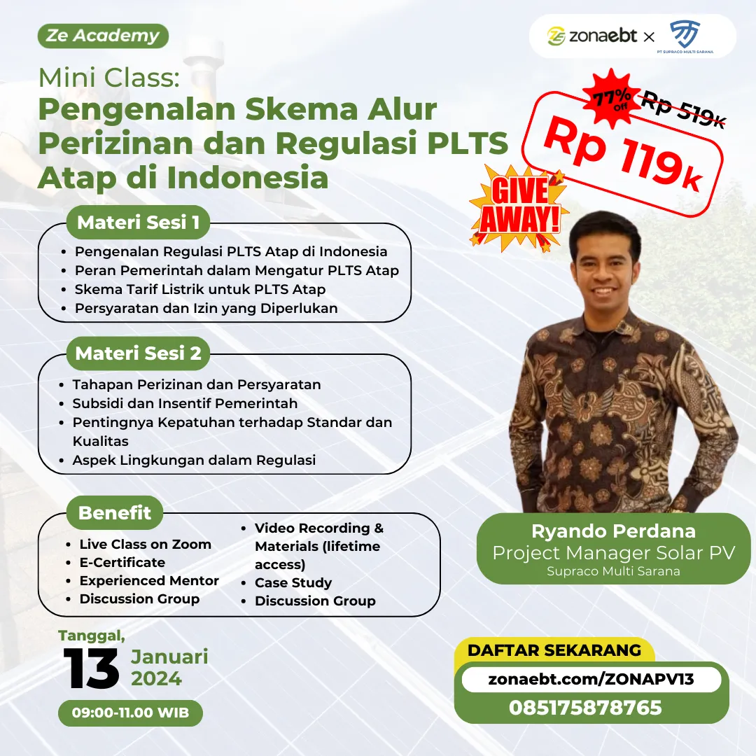 Mini Class 21- Pengenalan Skema Alur Perizinan dan Regulasi PLTS Atap di Indonesia