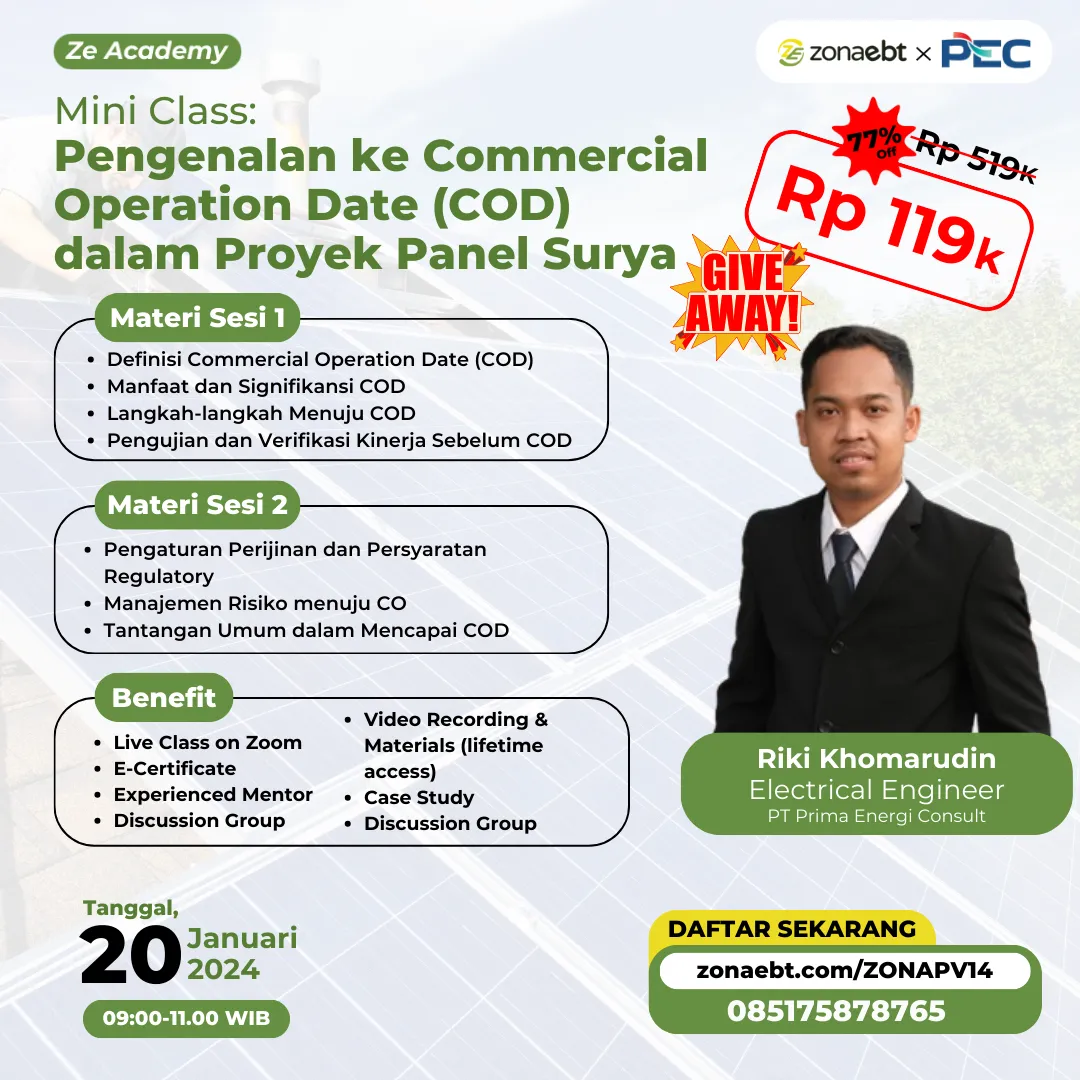 Mini Class 22 – Pengenalan ke Commercial Operation Date (COD) dalam Proyek Panel Surya