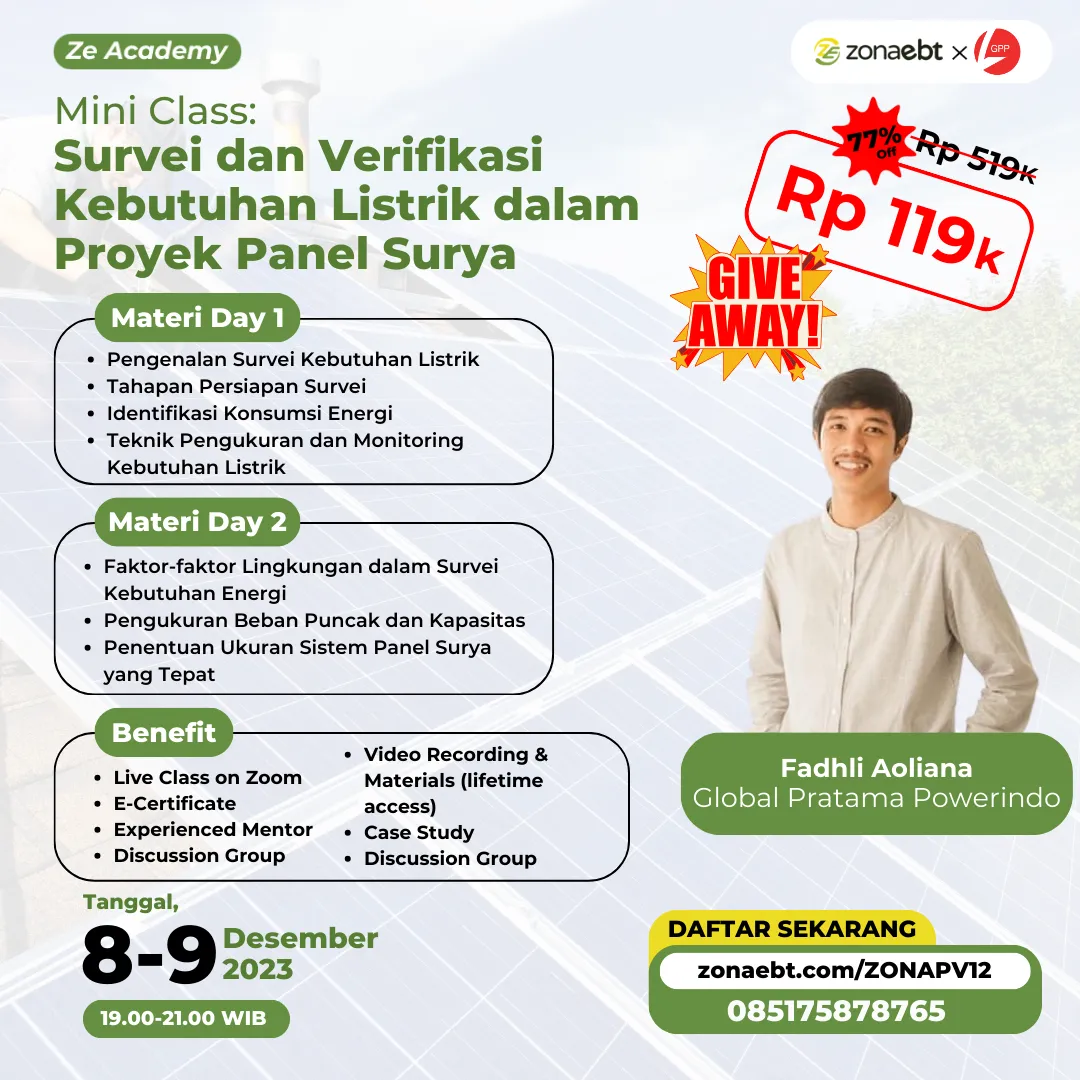 Mini Class 18- Survei dan Verifikasi Kebutuhan Listrik dalam Proyek Panel Surya